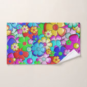 Hippy retro florale kunst bad handdoek (Handdoek)