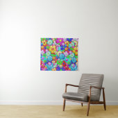 Hippy retro florale kunst wandkleed (In Situ (horizontaal))