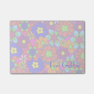 Hippy Retro Flowers Post-it® Notes