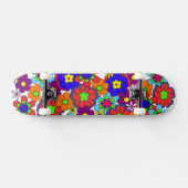 Hippy Retro Flowers Skateboard (Horizontaal)