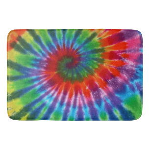 Hippy Tie Dye 60s Retro Colorful Boho Badmat