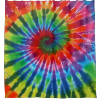 Hippy Tie Dye 60s Retro Colorful Boho Douchegordijn
