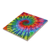 Hippy Tie Dye 60s Retro Colorful Boho Tegeltje (Zijkant)