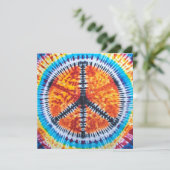 Hippy Tie Dye Invitation Kaart (Staand voorkant)