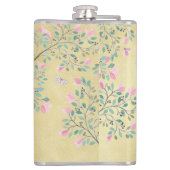 Hippy Van Butterflies en Blossom Gold Heupfles (Achterkant)