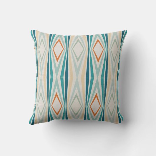 Hippy Vibe Retro 70s Diamond Stripe Groovy Baby Kussen (Achterkant)