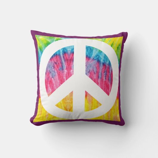 Hippy-vredesbord Cushion Kussen (Voorkant)