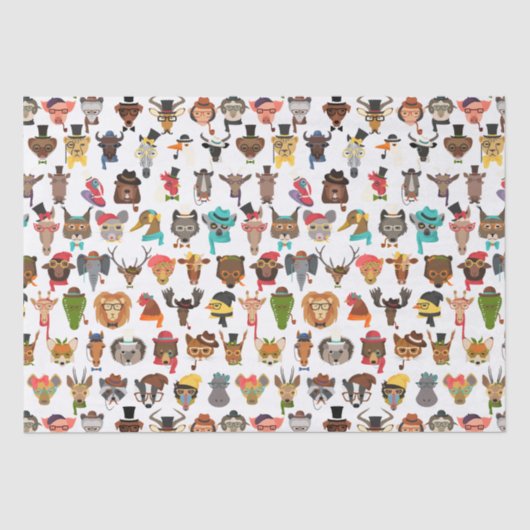 Hipster Animals vun Cool Animals with Pet Tissuepapier (Voorkant)