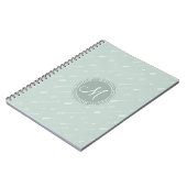Hipster Arrow Mint Green Monogram Notitieboek (Linkerzijde)
