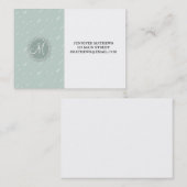 Hipster Arrow Mint Green Monogram Visitekaartje (Voorkant / Achterkant)