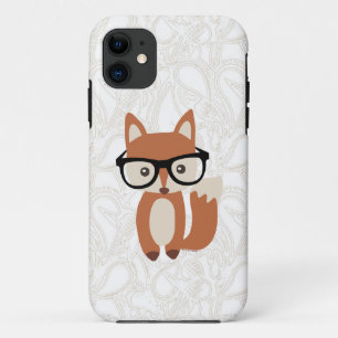 Hipster Baby Fox met bril iPhone 11 Hoesje