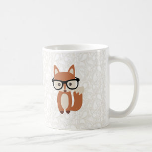 Hipster Baby Fox met bril Koffiemok