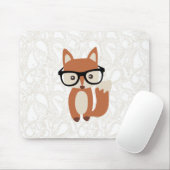 Hipster Baby Fox met bril Muismat (Met muis)