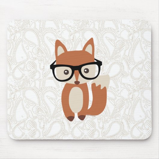 Hipster Baby Fox met bril Muismat (Voorkant)