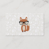 Hipster Baby Fox met bril Visitekaartje (Achterkant)