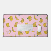 Hipster banaan patroon in roze achtergrond monogra bureaumat (Keyboard & Muis)