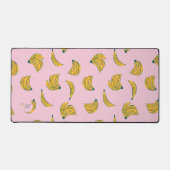 Hipster banaan patroon in roze achtergrond monogra bureaumat (Voorkant)