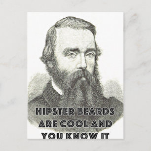Hipster Beard Funny Greetings Kaart Cool Humor