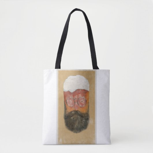 Hipster Bearded Beer Mok Canvas tas (Voorkant)