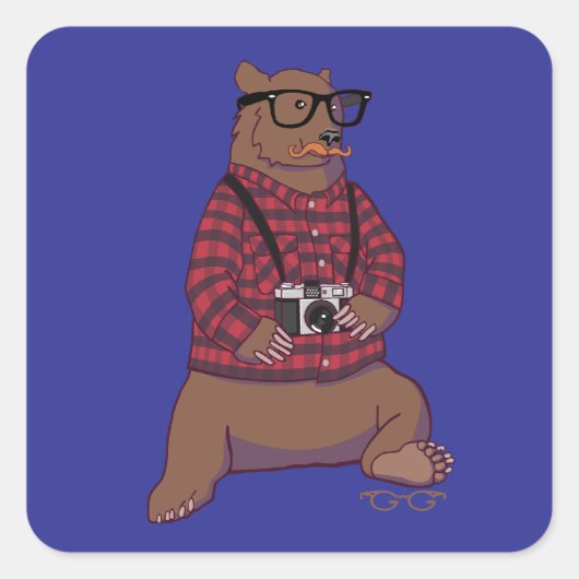 Hipster Beer Stickers (zonder tekst) (Voorkant)