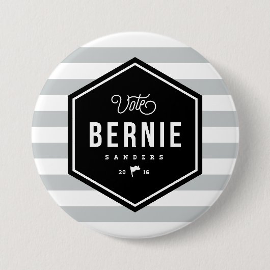 Hipster Bernie Ronde Button 7,6 Cm (Voorkant)