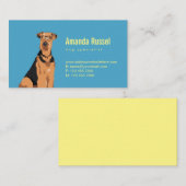 Hipster Black en Brown Airedale Terrier Dog Visitekaartje (Voorkant / Achterkant)