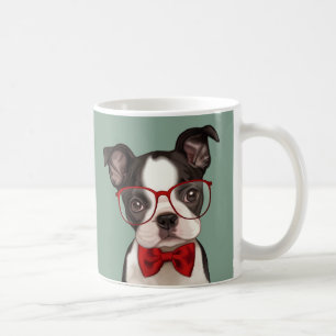 Hipster Boston Terrier Koffiemok