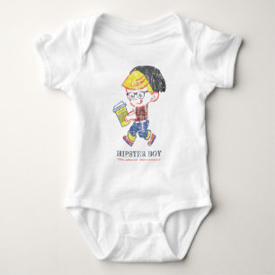Hipster Boy heeft  Parody-illustratie verstoord Romper