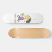 Hipster Boy heeft Parody-illustratie verstoord Skateboard (Horizontaal)