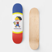 Hipster Boy - Parody illustratie Skateboard (Voorkant)