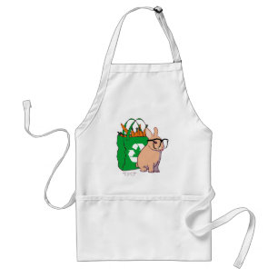 Hipster Bunny Apron (zonder tekst) Standaard Schort