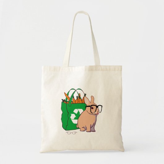 Hipster Bunny Bag (zonder tekst) Tote Bag (Voorkant)