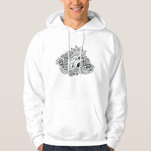 Hipster Camera Doodle Hoodie (Voorkant)
