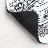 Hipster Camera Doodle Muismat (Hoek)