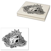 Hipster Camera Doodle Rubberstempel (Gestempeld)