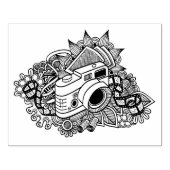 Hipster Camera Doodle Rubberstempel (Afrduk)