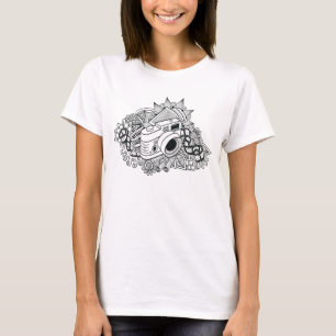 Hipster Camera Doodle T-shirt