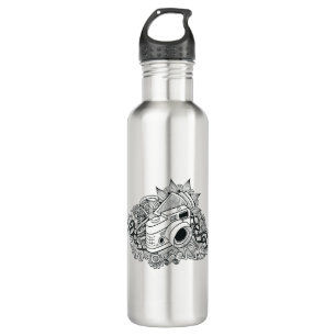 Hipster Camera Doodle Waterfles