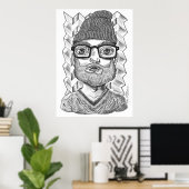 Hipster Carl Poster (Thuiskantoor)