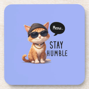 Hipster Cat Design Hard kunststof onderzetter