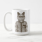 Hipster Cat Koffiemok (Links)