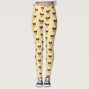 Hipster Cat met zonnebril Leggings