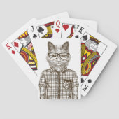 Hipster Cat Pokerkaarten (Achterkant)