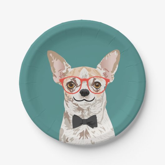 Hipster Chihuahua Paper Bord Party (Voorkant)