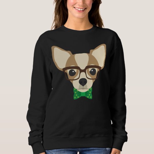 Hipster Chihuahua Trui (Voorkant)