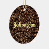 Hipster Coffee Bean Keramisch Ornament (Rechts)