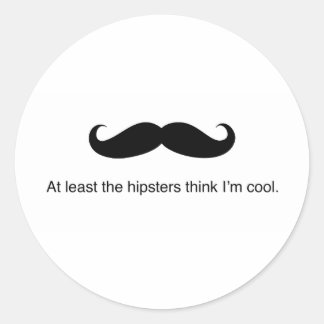 Hipster Cool Ronde Sticker