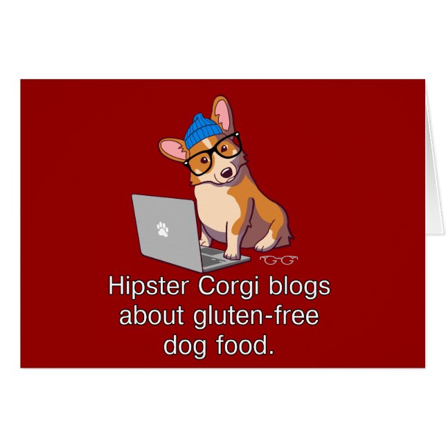 Hipster Corgi 2 (Voorkant Horizontaal)