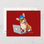 Hipster Corgi 2 Briefkaart (Voorkant / Achterkant)