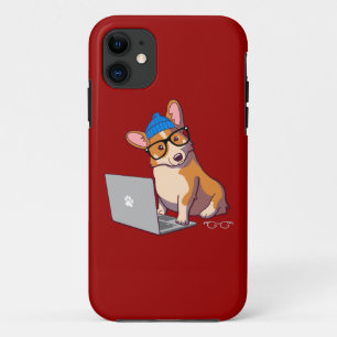 Hipster Corgi 2 iPhone 11 Hoesje